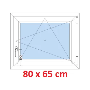 Okno Soft Plastové okno 80x65 cm, otevíravé a sklopné