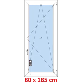 Okno Soft Plastové okno 80x185 cm, otevíravé a sklopné