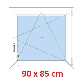 Okno Soft Plastové okno 90x85 cm, otevíravé a sklopné