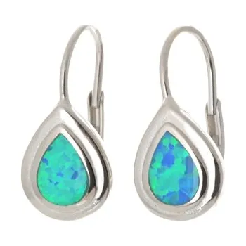 Náušnice Stříbrné opálové náušnice STNAU1487F