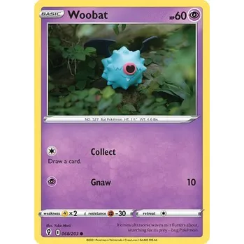 Karetní hra Pokémon karta Woobat 068/203