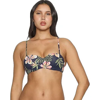 Dámské plavky plavky Roxy Into The Sun Mold Bandeau - BSP6/Mood Indigo Tropical Depht XL