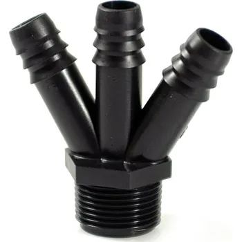 Zavlažovač Hlavice "Y", 3/4" se 3 vývody pro Tandem-GDF 16 mm, ABS