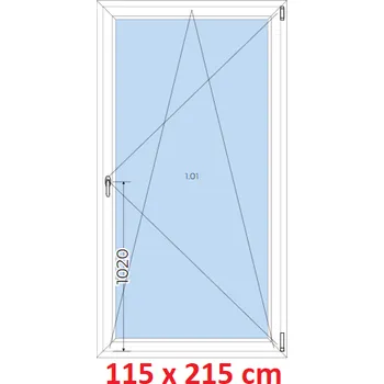 Okno Soft Plastové okno 115x215 cm, otevíravé a sklopné