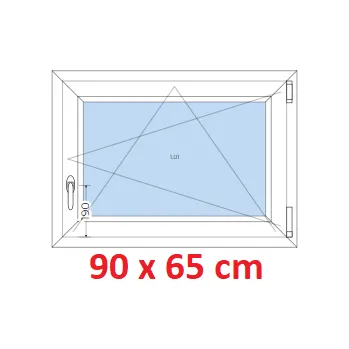 Okno Soft Plastové okno 90x65 cm, otevíravé a sklopné