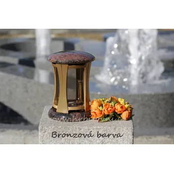 Smuteční dekorace Hřbitovní lampa kámen kov