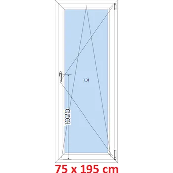 Okno Soft Plastové okno 75x195 cm, otevíravé a sklopné