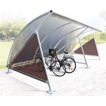 stojan na kolo Přístřešek na jízdní kola půměsíc, základní se stojany