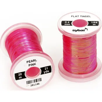 Plochá lametka Sybai Flat Tinsel 0,4mm Pearl Pink