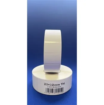 Speciální papír Etiketa, bílá, termo, 20 x 32 mm, 2500 etiket/role
