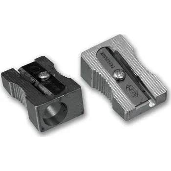 Ořezávátko Ořezávátko na jednu tužku, se zásobníkem na odpad, kovové, ICO "Kum"