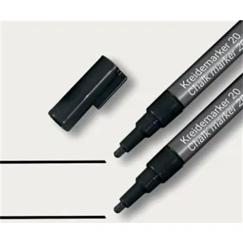 Křídový popisovač, černá, 1-2 mm, kuželový hrot, tekutý, SIGEL BA177