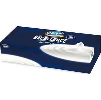 Papírový kapesník Papírové kapesníky v krabici "Ooops! Excellence Lotioned", 4-vrstvé, 80 ks