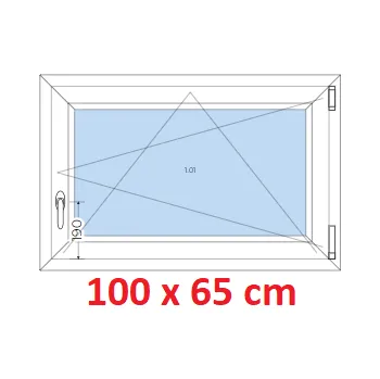 Okno Soft Plastové okno 100x65 cm, otevíravé a sklopné
