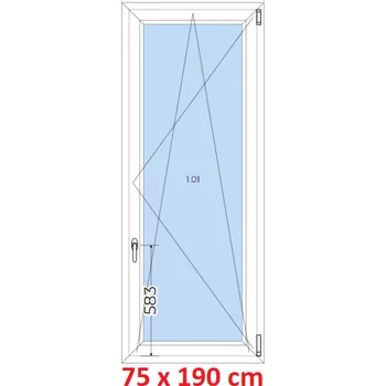 Okno Soft Plastové okno 75x190 cm, otevíravé a sklopné