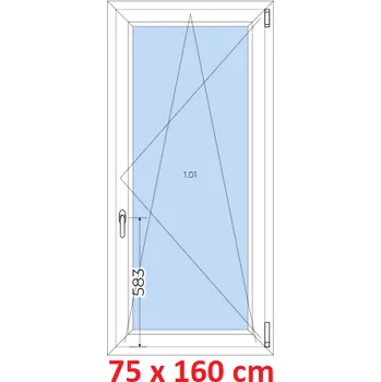 Okno Soft Plastové okno 75x160 cm, otevíravé a sklopné