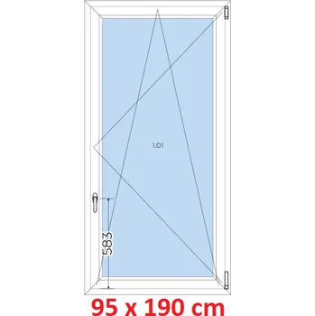 Okno Soft Plastové okno 95x190 cm, otevíravé a sklopné