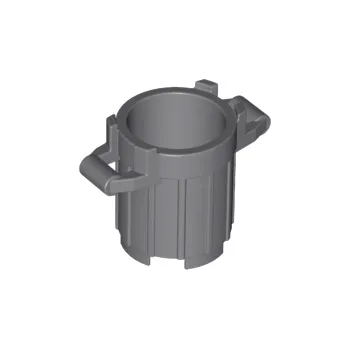 Odpadkový koš 92926 Dark Bluish Gray Container, Trash Can with 4 Cover Holders (Tmavě modrošedý kontejner, odpadkový koš se 4 držáky na víko)