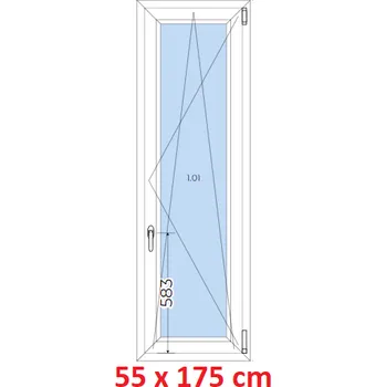 Okno Soft Plastové okno 55x175 cm, otevíravé a sklopné