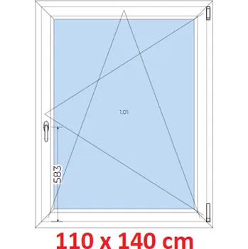Okno Soft Plastové okno 110x140 cm, otevíravé a sklopné