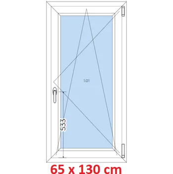 Okno Soft Plastové okno 65x130 cm, otevíravé a sklopné