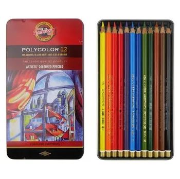 Pastelka Sada pastelek Polycolor 12ks v plechovém obalu (Sada pastelek Polycolor 12ks v plechovém obalu)