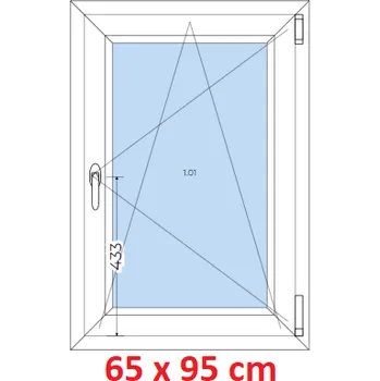 Okno Soft Plastové okno 65x95 cm, otevíravé a sklopné
