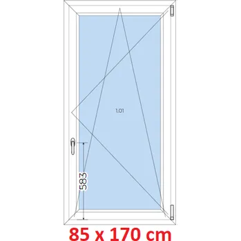 Okno Soft Plastové okno 85x170 cm, otevíravé a sklopné