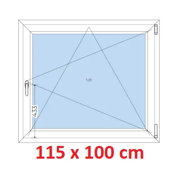 Okno Soft Plastové okno 115x100 cm, otevíravé a sklopné