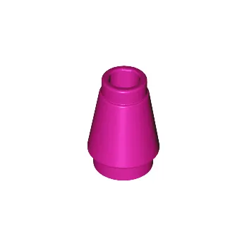 Stavebnice LEGO 4589b Magenta Cone 1 x 1 with Top Groove (Purpurový kužel 1 x 1 s horní drážkou)