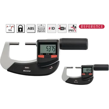 Posuvné měřítko Digitální třmenový mikrometr Mahr 0-25 mm, typ 40 EWR-V, IP65