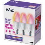 WiZ SET 3x LED žárovka E14 C37 4,9W 470lm 2200-6500K RGB IP20, stmívatelná 929002448833