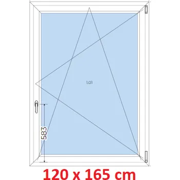 Okno Soft Plastové okno 120x165 cm, otevíravé a sklopné