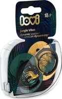 Lovi Jungle Vibes Dynamic Soother 2 ks 18 m+ hořčice/petrolej