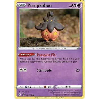 Karetní hra Pokémon karta Pumpkaboo 076/203