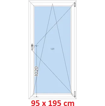 Okno Soft Plastové okno 95x195 cm, otevíravé a sklopné