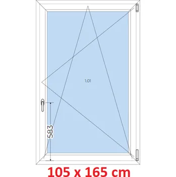 Okno Soft Plastové okno 105x165 cm, otevíravé a sklopné