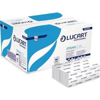 Papírový ručník Papírové utěrky "Strong", bílá, Z ohyb, 2-vrstvé, LUCART