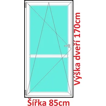 Okno Soft Balkonové dveře s příčkou 85x170 cm, otevíravé a sklopné