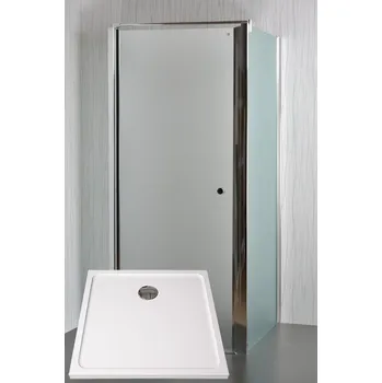 ARTTEC Sprchový kout nástěnný jednokřídlý MOON B 17 80 x 80 x 198 cm grape sklo s vaničkou z litého mramoru POLARIS PAN04493