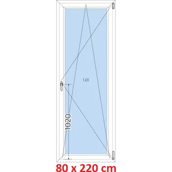 Okno Soft Plastové okno 80x220 cm, otevíravé a sklopné