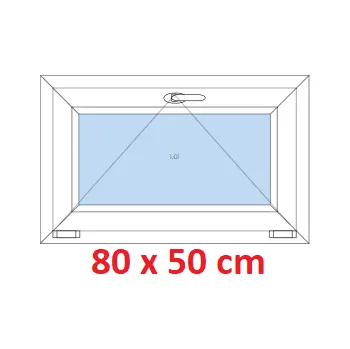 Okno Soft Plastové okno 80x50 cm, sklopné
