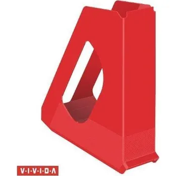 Archivační box Stojan na časopisy "Europost", Vivida červená, 68 mm, plast, ESSELTE