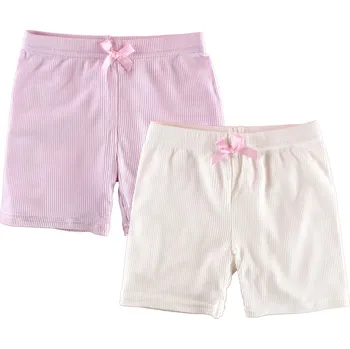 Čína Dívčí krátké žebrované legíny - 2 ks v balení Barva: růžová + bílá, Velikost: 130 (5-7 let)