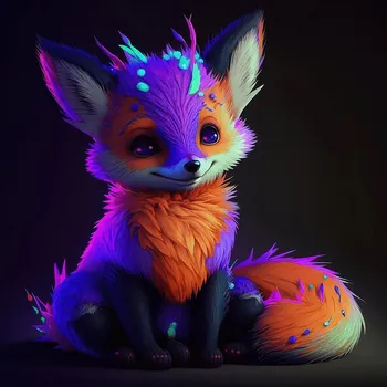 Diamantové malování Diamantové malování AB - Barevná liška č. 1005