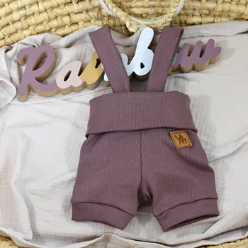 Yháček Kraťasy s traky a vysokým pasem Yháček, Dark old rose Velikost: 62