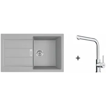 Granitový dřez Franke SET T115 - S2D 611-78 Šedá + FS 3230.031 + ZÁRUKA 5 LET ZDARMA