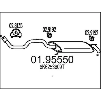 Tlumič výfuku Zadní tlumič výfuku MTS 01.95550