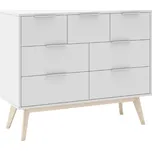 Bílá lakovaná komoda Marckeric Campus 120 x 40 cm