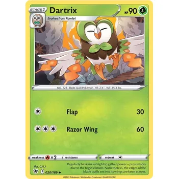 Sběratelská karetní hra Pokémon TCG Dartrix 020/189